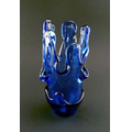 Cobalt Blue Watercolors Vase Award - Recycled Glass